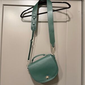 Draper James Round Saddle Bag in Hunter Green